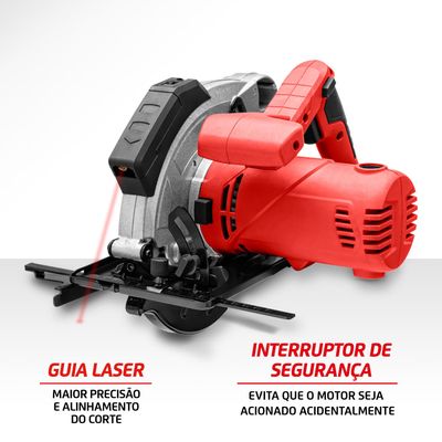 Serra Circular Mondial Vermelho 1500W FSC-03 220
