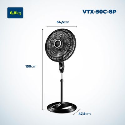 Ventilador Coluna Mondial - Turbo 8 Pás - VTX-50C-8P 220