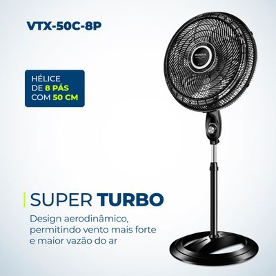 Ventilador Coluna Mondial - Turbo 8 Pás - VTX-50C-8P 220