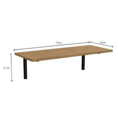 Modulado De Quarto Kit 2 Prateleiras Industrial Li009 21x72x29 Freijo-preto - Kappesberg