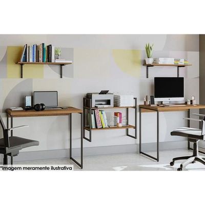 Modulado De Quarto Kit 2 Prateleiras Industrial Li009 21x72x29 Freijo-preto - Kappesberg