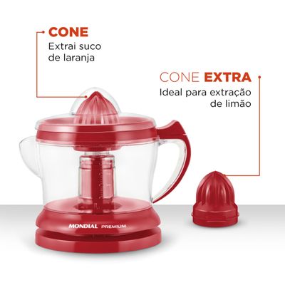 Espremedor Premium Mondial Vermelho 30W E-23 220