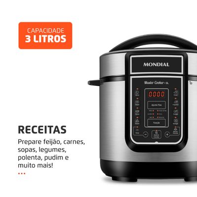 Panela de Pressão Elétrica Mondial Digital Master Cooker PE-40 220