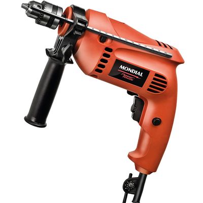 Kit Oficina Furadeira de Impacto Mondial Preto e Vermelho 600W FFI-07M 220
