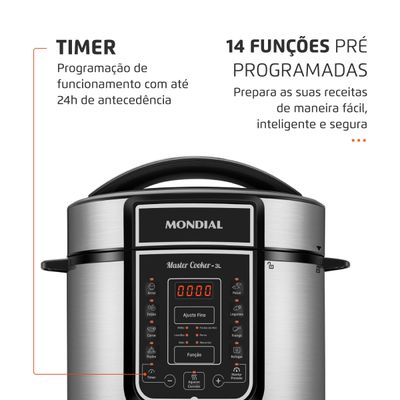 Panela de Pressão Elétrica Mondial Digital Master Cooker PE-40 220