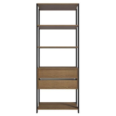 Guarda Roupa Closet Modulado 2 Gavetas 4 Prateleiras 70cm Valencia Madesa Rustic Preto
