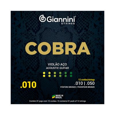 Corda Giannini P/ Violão Aço de 12 Cordas GEEF12MF - EC0365