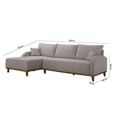 Sofá Albano Veludo 300 Chaise Lado Esquerdo Meu Sofá Online B026 Veludo Prata