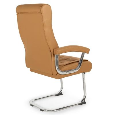 Cadeira De Escritório Estofada Presidente Premium Base Fixa - Caramelo