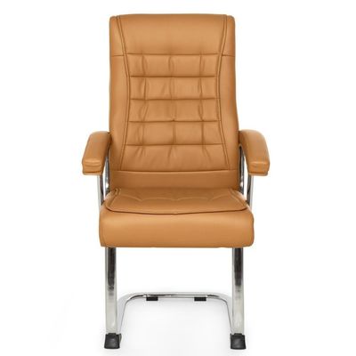 Cadeira De Escritório Estofada Presidente Premium Base Fixa - Caramelo
