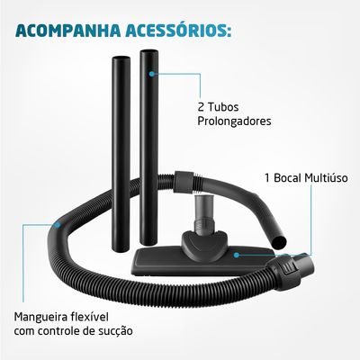 Aspirador de Pó Hepa Turbo 2000 Mondial Branco e Laranja 1500W AP-15 220