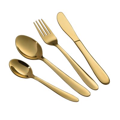 Faqueiro Le Dubai Gold em Aço Inox Dourado com 16 Peças
