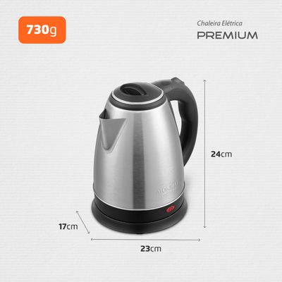 Chaleira Elétrica Mondial Premium Inox 1200W CE-06 220