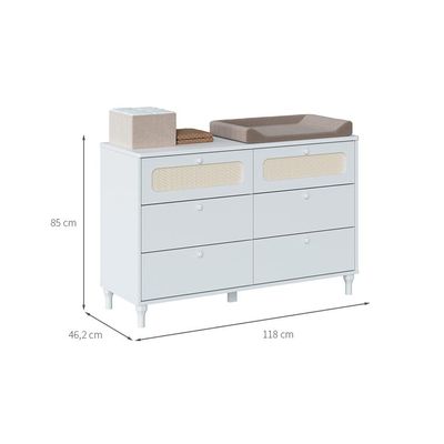 Cômoda Infantil com Tela Fofura 6 GV Branco