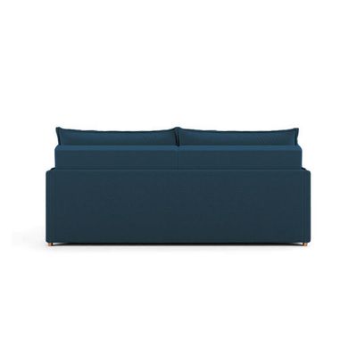 Sofá Retrátil Sem Caixa 3 lugares Solomons Linho Azul Marinho 180 cm