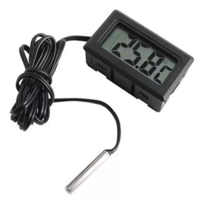 Termometro Digital Lcd Sensor Temperatura Sonda Culinario Geladeira Freezer Ambiente Aquario Chocadeira Adega 1 Metro Mu