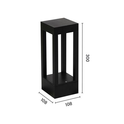 Poste Balizador De Jardim Astraled Jovy 30cm 7w Bivolt Preto Bl-6753