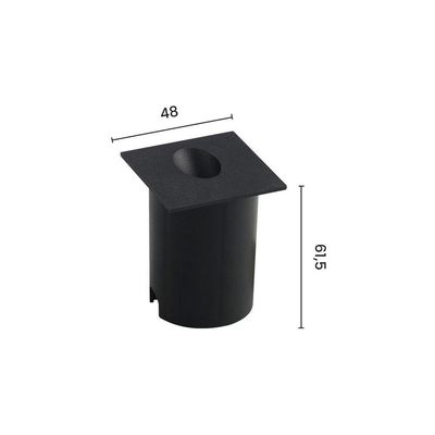 Balizador Astraled Australe Quadrado De Embutir Led 2w Bivolt Preto 3000k Luz Amarela Bl-6713