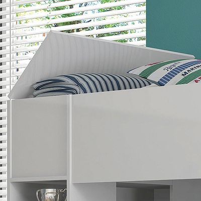 Treliche Solteiro Cabeceira Bau 1 Porta 225x87 Cm15 Branco Dtall Branco