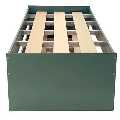 Cama Solteiro Bicama Com Cama Auxiliar 194x83 Cm20 Verde Dtall Verde Oliva