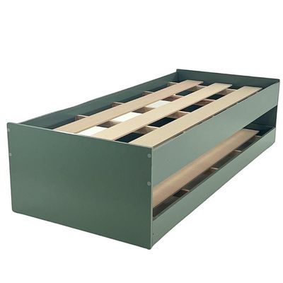 Cama Solteiro Bicama Com Cama Auxiliar 194x83 Cm20 Verde Dtall Verde Oliva