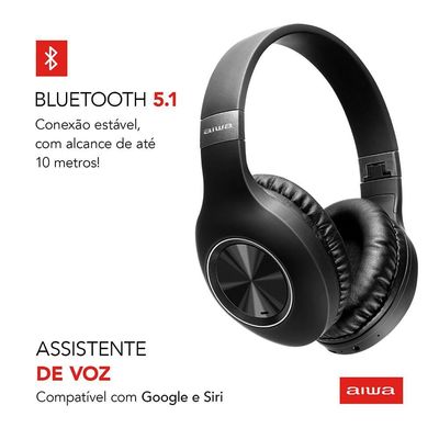 Fone De Ouvido Aiwa Aws-hp-02 Fone De Ouvido Aws-hp-02-b Bivolt