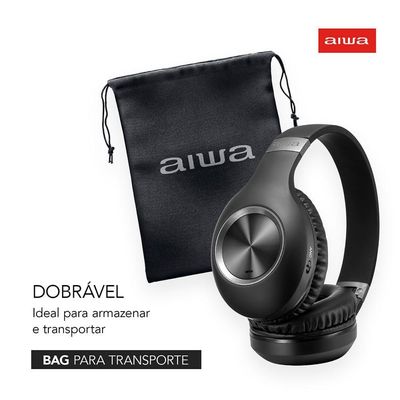 Fone De Ouvido Aiwa Aws-hp-02 Fone De Ouvido Aws-hp-02-b Bivolt