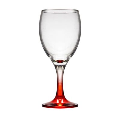 Taça para Água com Haste Vermelha Ruvolo Roma 300ml
