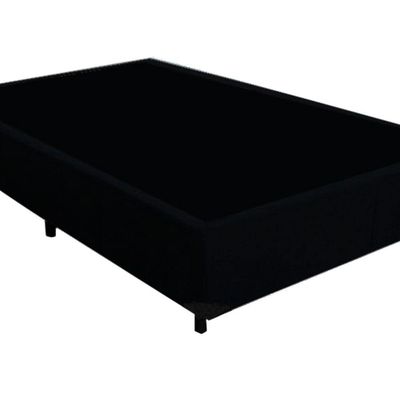 Cama Box Casal Suede Sereneprime Preto 138x188x40