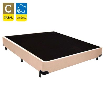 Cama Box Casal Sintético + Colchão De Espuma D33 - Sereneprime - 138cm Bege
