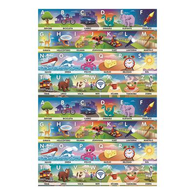 Quebra-Cabeça Grow Puzzle Alfabeto 26 Peças