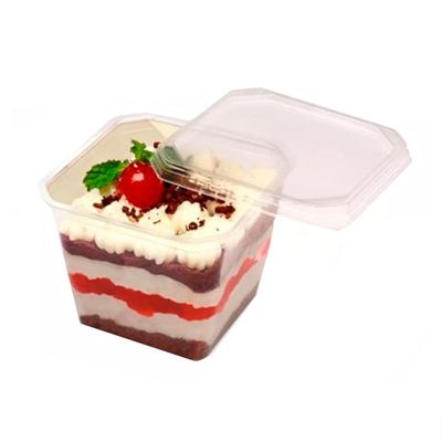 Pote Prafesta Quadrado com Tampa 250ml com 20 Unidades