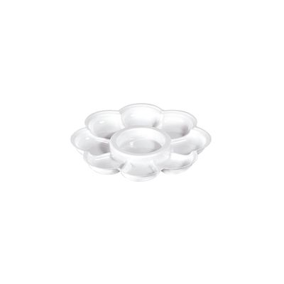 Godê Plástico Flor com 9 Cavidades 561 Branco