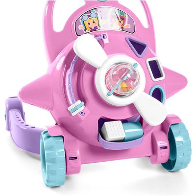 Andador Bebê Aviador Tateti Rosa
