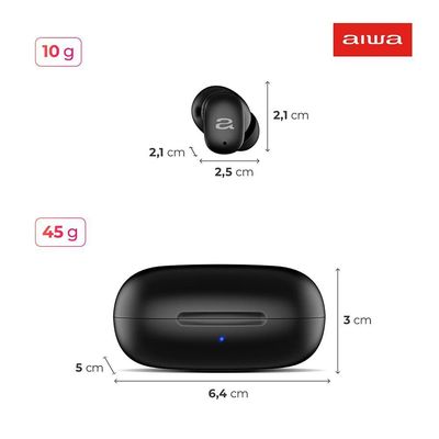 Fone de Ouvido Earbud Aiwa Bt Ipx5 Anc Bivolt