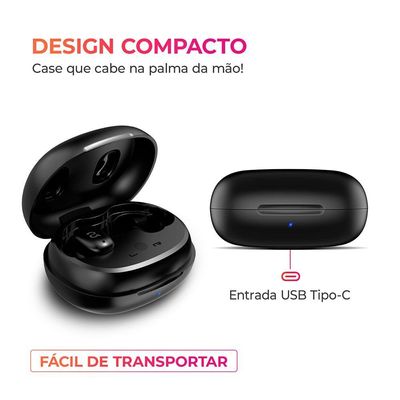 Fone de Ouvido Earbud Aiwa Bt Ipx5 Anc Bivolt