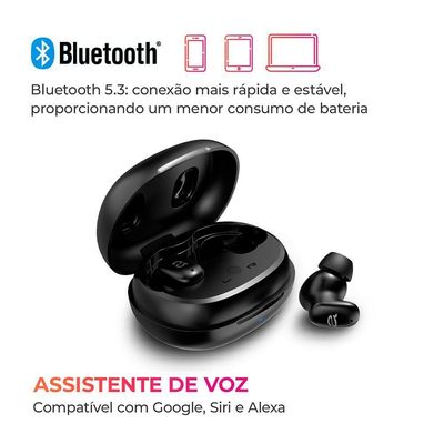 Fone de Ouvido Earbud Aiwa Bt Ipx5 Anc Bivolt