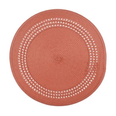 Jogo Americano Flor Arte Luna em Polipropileno Laranja 38cm 1 Peça