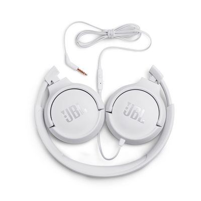 Headphone Supra-Auricular JBL T500 com Fio Branco