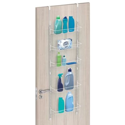 Prateleira Modular Arthi para Porta ou Parede Branca com 5 Divisórias Branca