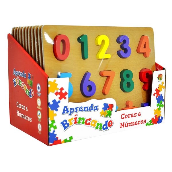 Tabuleiro Didático DM Toys Cores e Números Tabuleiro Didático DM Toys Cores e Números