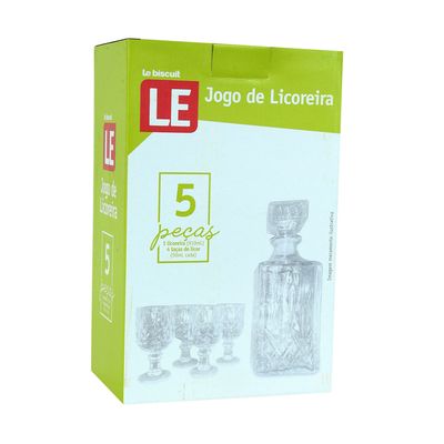 Jogo de Licoreira de Vidro e Taças Le Liquore - 5 Peças