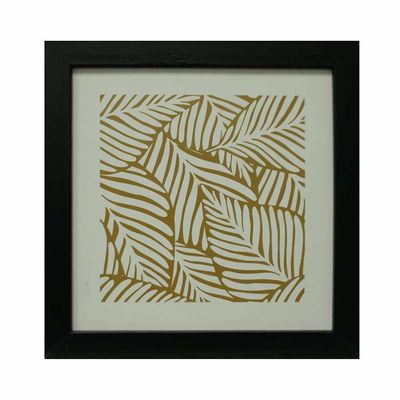 Quadro Decorativo 22x22cm Le Selva MDF Mostarda