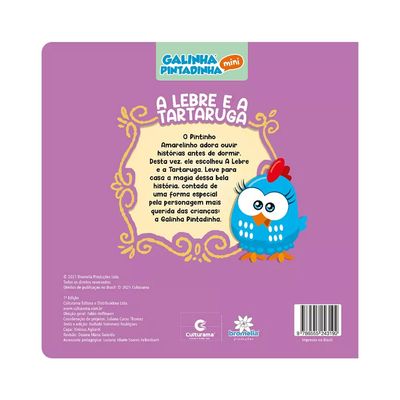 Livro Infantil Culturama Contos Clássicos Galinha Pintadinha Mini e A Lebre e a Tartaruga