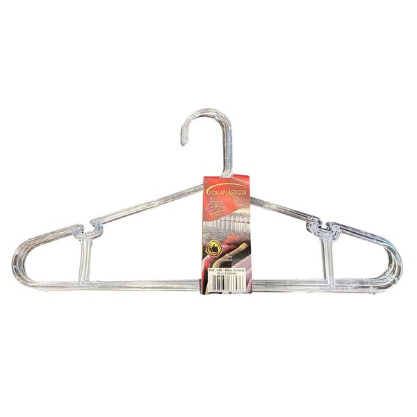 Conjunto de Cabides de Plástico SP Útil Cristal 3 Unidades