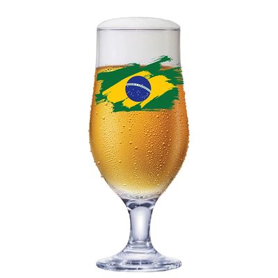Taça para Cerveja Ruvolo Royal Beer Bandeira do Brasil 330ml