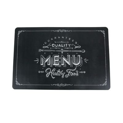 Jogo Americano Le Menu PVC Preto Estampado 28x43cm 1 Peça