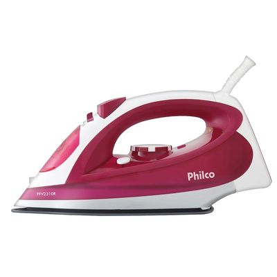 Ferro de Passar Roupa a Vapor Philco PFV2310R Branco/Rosa - 220V