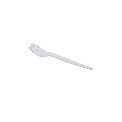 Garfo de Plástico Prafesta para Refeição com 50 Unidades Cristal