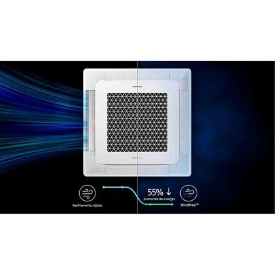 Ar Condicionado Inverter Samsung Windfree Cassete 4 Vias 54.000 Btus Quente e Frio 220V R-32